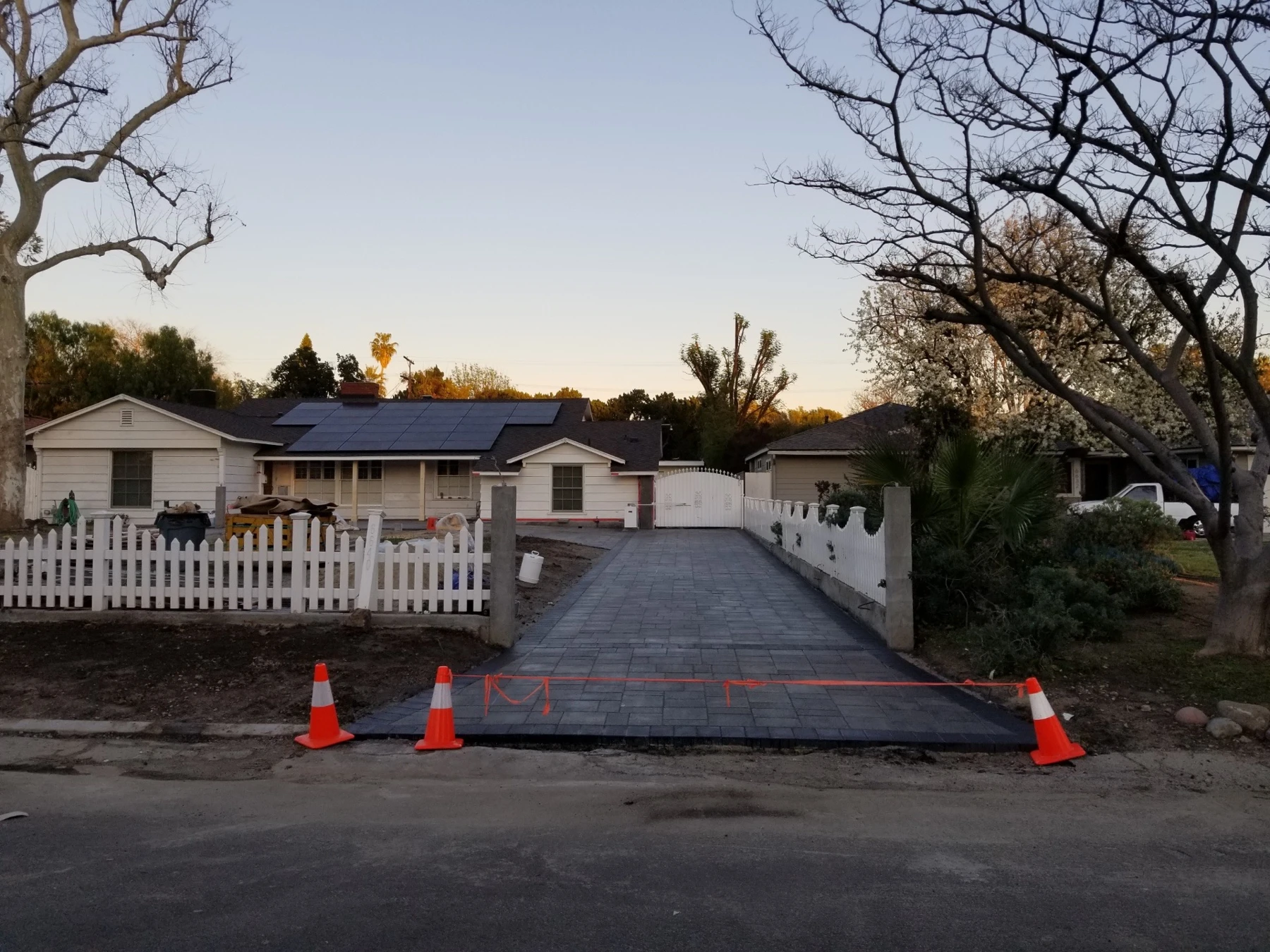 Paver driveway and entrance details