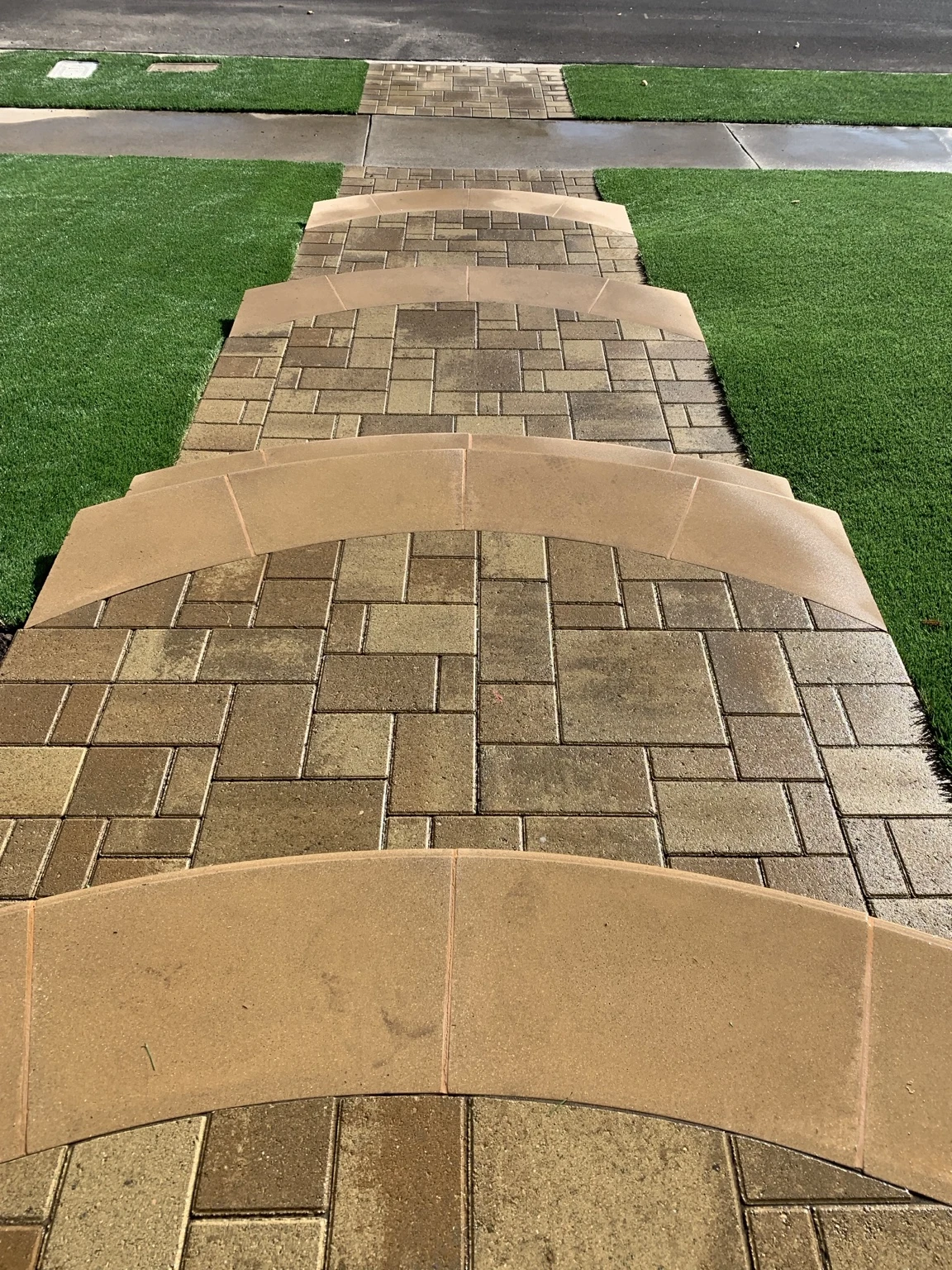 Stone steps and paving details